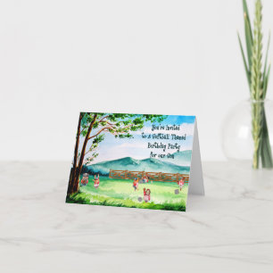 Softball Themed Birthday Party for Son Invitation