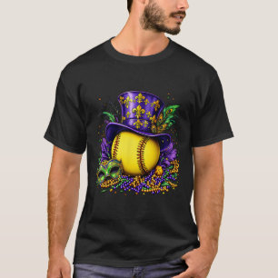Softball Top Hat Masked Beads Mardi Gras Men Women