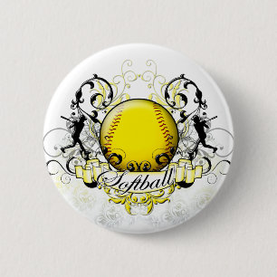 Softball Tribal 6 Cm Round Badge