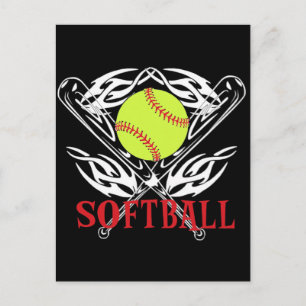 Softball Tribal Postcard