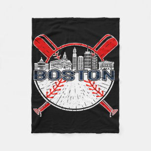 Softball Vintage Boston Baseball For Men And Women Fleece Blanket