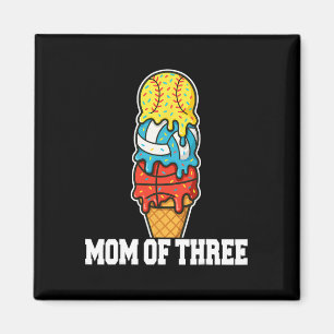 Softball Volleyball Basketball Mom Ice Cream Summe Magnet
