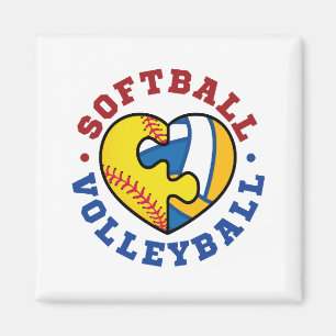 Softball Volleyball Magnet