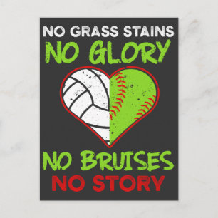 Softball Volleyball Player Bruises Athletes Postcard