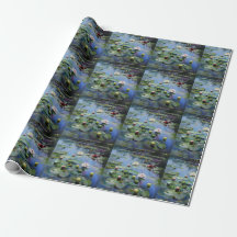 Softball Waterlilies Wrapping Paper