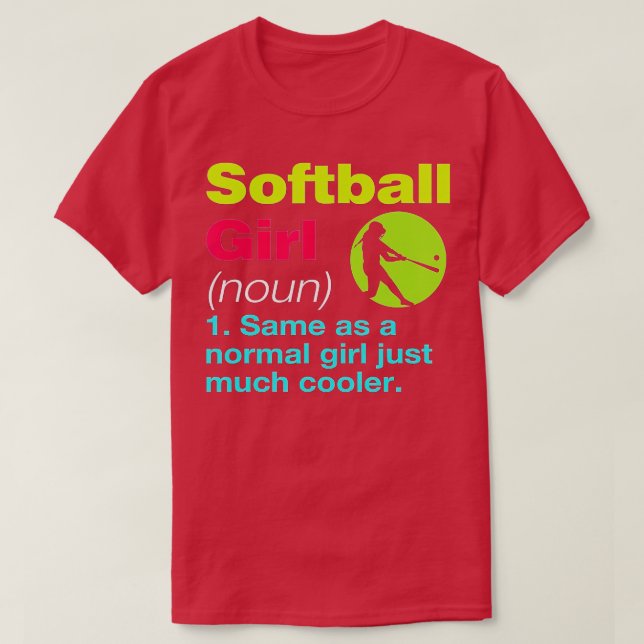 Softball Woman Pitcher Mother Definition Funny  T-Shirt (Design Front)