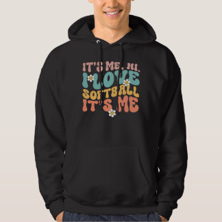 Softball Women Girls Love Playing Softball Hoodie