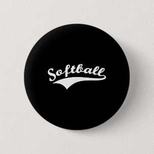 Softball Word School Team Player Recreational Soft 6 Cm Round Badge