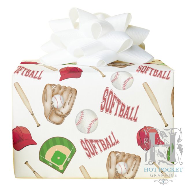Softball Wrapping Paper (Creator Uploaded)