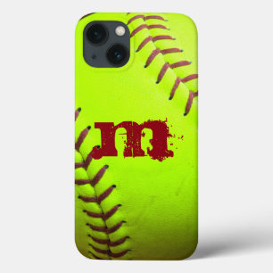 Softball Yellow Fast Pitc Monogram SAMSUNG S4 Case
