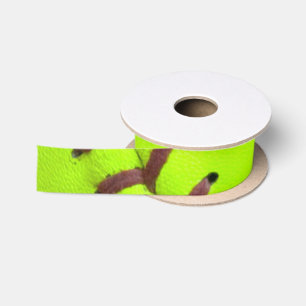 Softball Yellow Fast Pitch 1.5" Wide Satin Ribbon