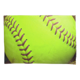 Softball Yellow Fast Pitch 8U 10U 12U Pillowcase