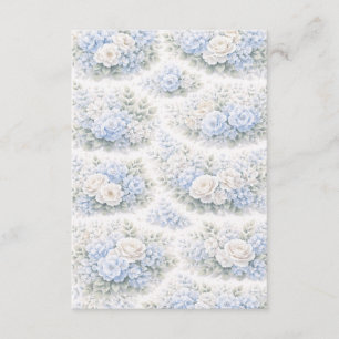 SoftBlue Floral Pattern Elegant Romantic Botanical Enclosure Card