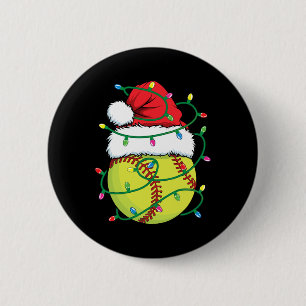 Softbyll With Santa Hat Men Boys Girls Christmas X 6 Cm Round Badge