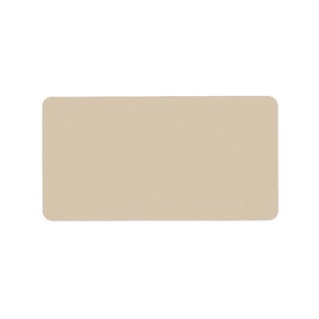 Softer Tan Solid Colour Label (Front)