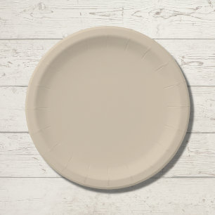 Softer Tan Solid Colour Paper Plate
