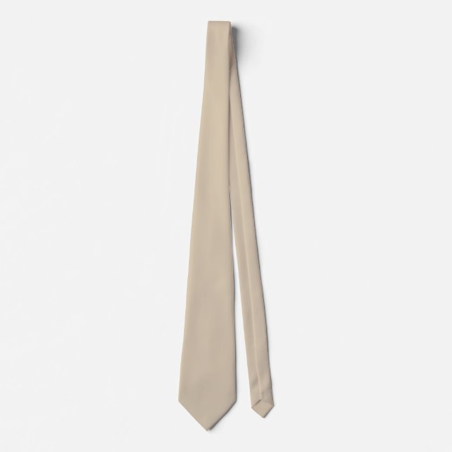 Softer Tan Solid Colour Tie (Front)