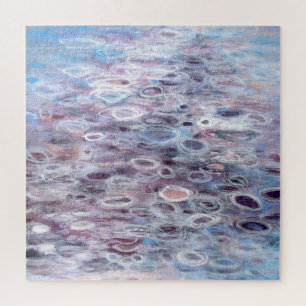 Softest Serenade - Purple Abstract Circles Art Jigsaw Puzzle