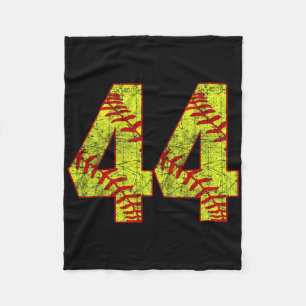 Softll #44 Fastpitch Softll Mom Number 44 Player Fleece Blanket