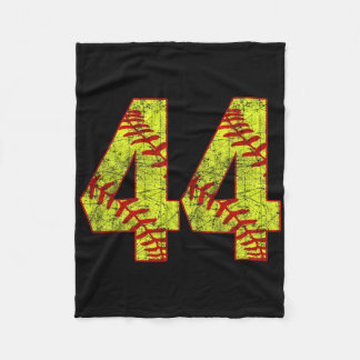 Softll #44 Fastpitch Softll Mom Number 44 Player  Fleece Blanket