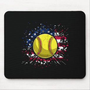 Softll 4th Of July Men Usa American Flag Vintage S Mouse Mat