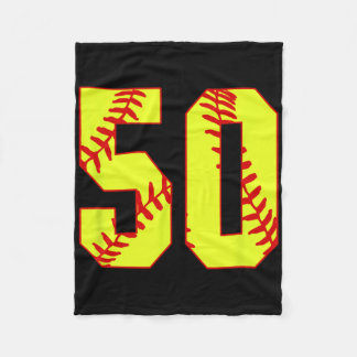 Softll #50 Fast Pitch Love Softll Mom Favorite Pla Fleece Blanket