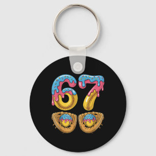 Softll 67 - Ice Cream Drip 67 Meme Funny Player Key Ring