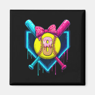 Softll 8 Years Old Ice Cream Drip 8th Birthday Gir Magnet