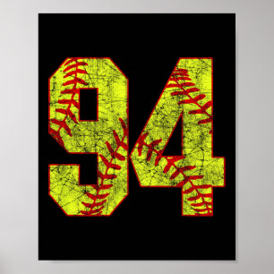 Softll #94 Fastpitch Softll Mom Number 94 Player Poster