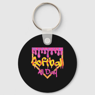 Softll All Day Drip Home Plate Ice Cream Key Ring