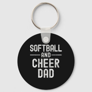 Softll And Cheer Dad Cheerleading Key Ring