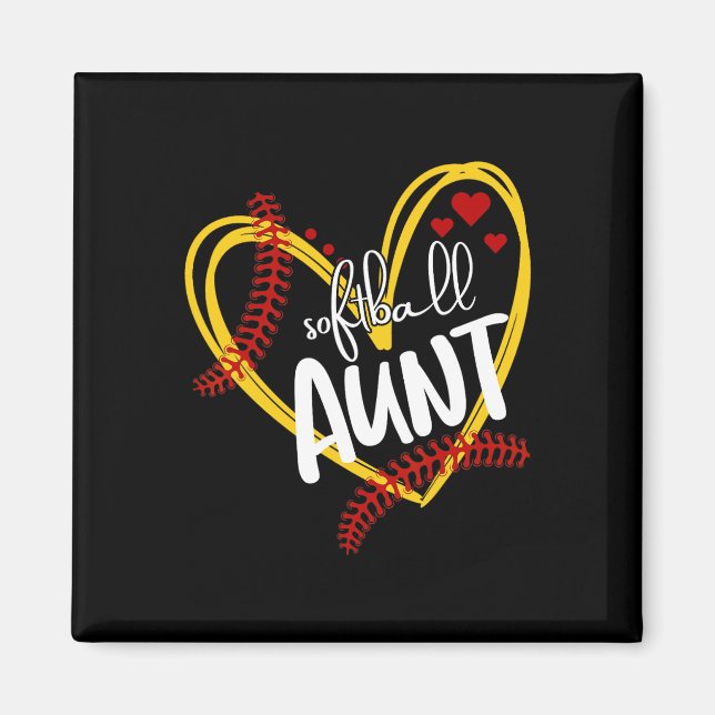 Softll Aunt, Auntie, Softll, Softll Heart  Magnet (Front)