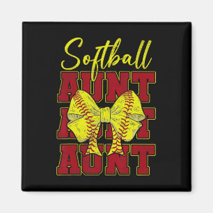 Softll Aunt Coquette Bow Sport Lover Vintage Mothe Magnet