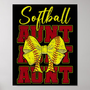 Softll Aunt Coquette Bow Sport Lover Vintage Mothe Poster