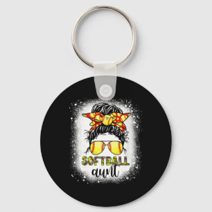 Softll Aunt Messy Bun Leopard Bleached Softll Aunt Key Ring