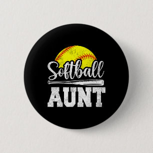 Softll Aunt Softll Player Game Day Mother's Day Gi 6 Cm Round Badge
