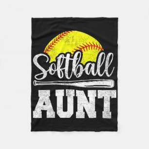 Softll Aunt Softll Player Game Day Mother's Day Gi Fleece Blanket