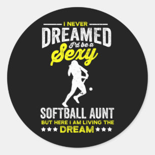 Softll Aunt Women Softll Player Softll Classic Round Sticker