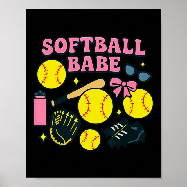 Softll Be Coquette Design With Bow, T, And Glove  Poster (Front)