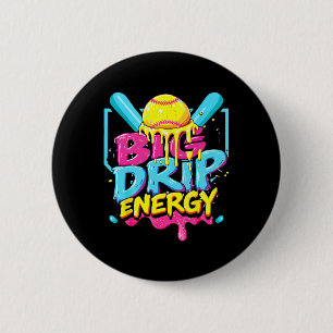 Softll Big Drip Energy Girls Ice Cream Dripping So 6 Cm Round Badge