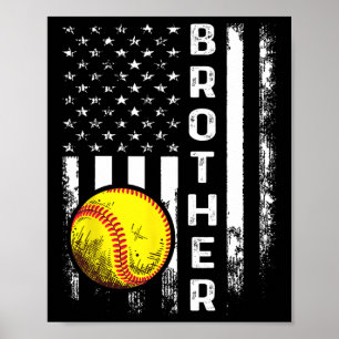 Softll Brother American Flag Vintage Christmas Xma Poster