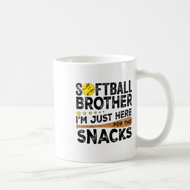 Softll Brother I'm Just Here For The Snacks Funny  Coffee Mug (Right)