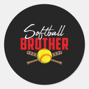 Softll Brother Supporting Sibling Player Classic Round Sticker