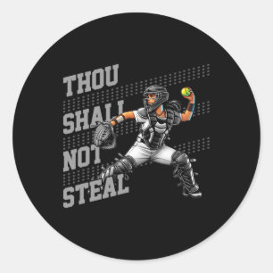 Softll Catcher For Teen Girls And Women Thou Shall Classic Round Sticker