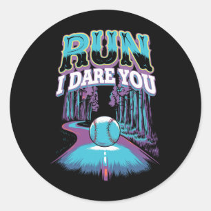 Softll Catcher Run I Dare You Design _1 Classic Round Sticker