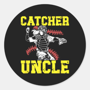 Softll Catcher Uncle Best Uncle Of A Softll Catche Classic Round Sticker