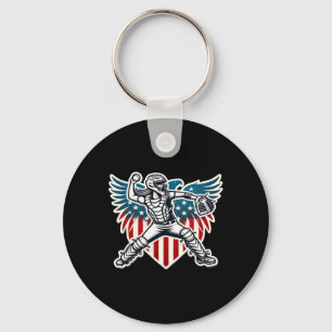 Softll Catcher With Wings Girls Design Usa Red Whi Key Ring