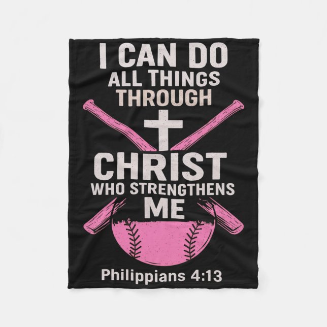 Softll Christian Athlete Christ Centered  Fleece Blanket (Front)