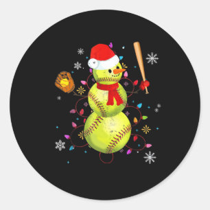 Softll Christmas Funny Softll Snowman Xmas Gifts Classic Round Sticker
