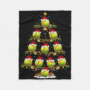 Softll Christmas Tree Lights Funny Sports Player X Fleece Blanket